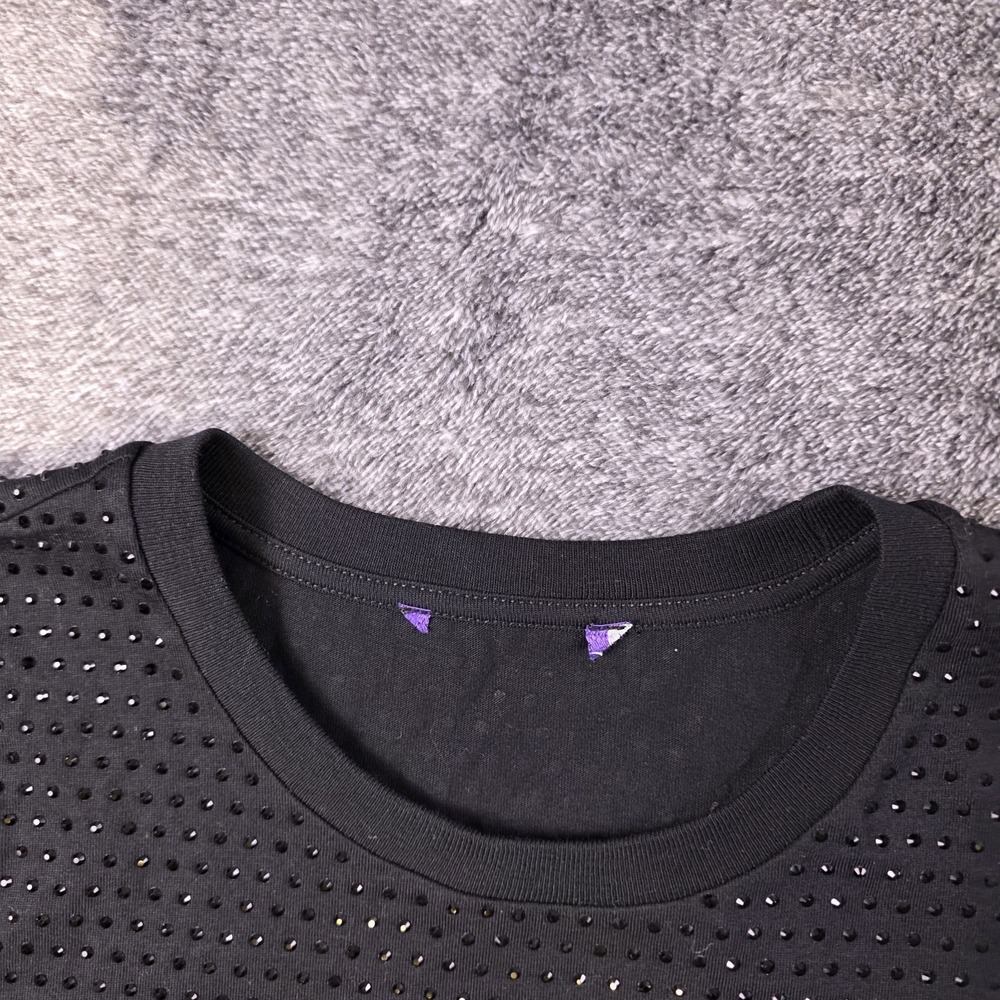 Ralph Lauren Purple Label RL Rhinestone Monogram Long Sleeve Tee Size XL $1390 - Picture 9 of 10